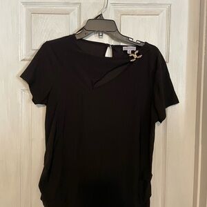 Sexy side cut out with gold accent